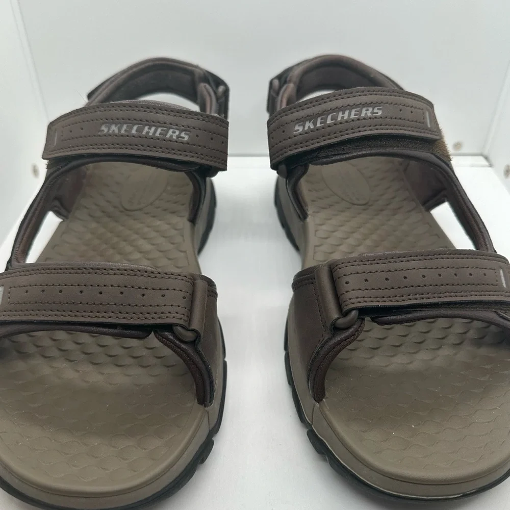 Skechers Men’s Relaxed Fit Tresmen Garo Chocolate Sandals #204105 Size 9 Wide - Picture 6 of 11